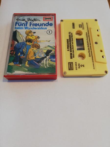 Fünf Freunde Folge 1 Beim Wanderzirkus 5-fach Silber geschraubt Gelb 515640.8 (Blau Oranges Cover)(Front und Backcover beschädigt)